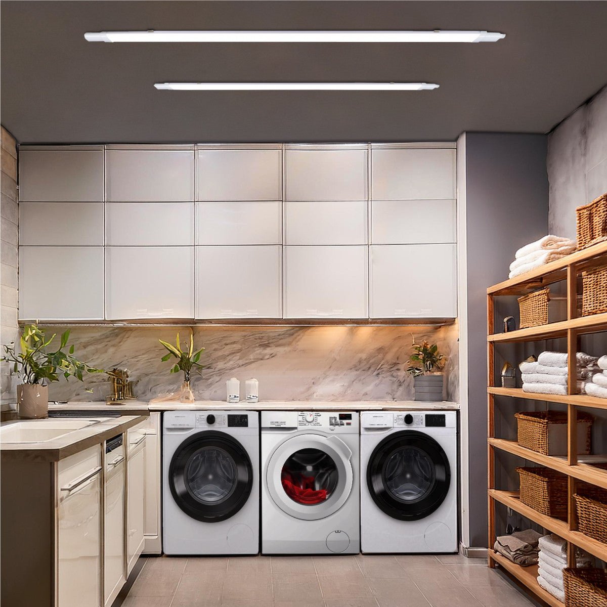 4er-Pack – LED-Lichtleiste TL 120 cm – Geeignet für alle Innen- und Feuchträume – 18 W – IP65