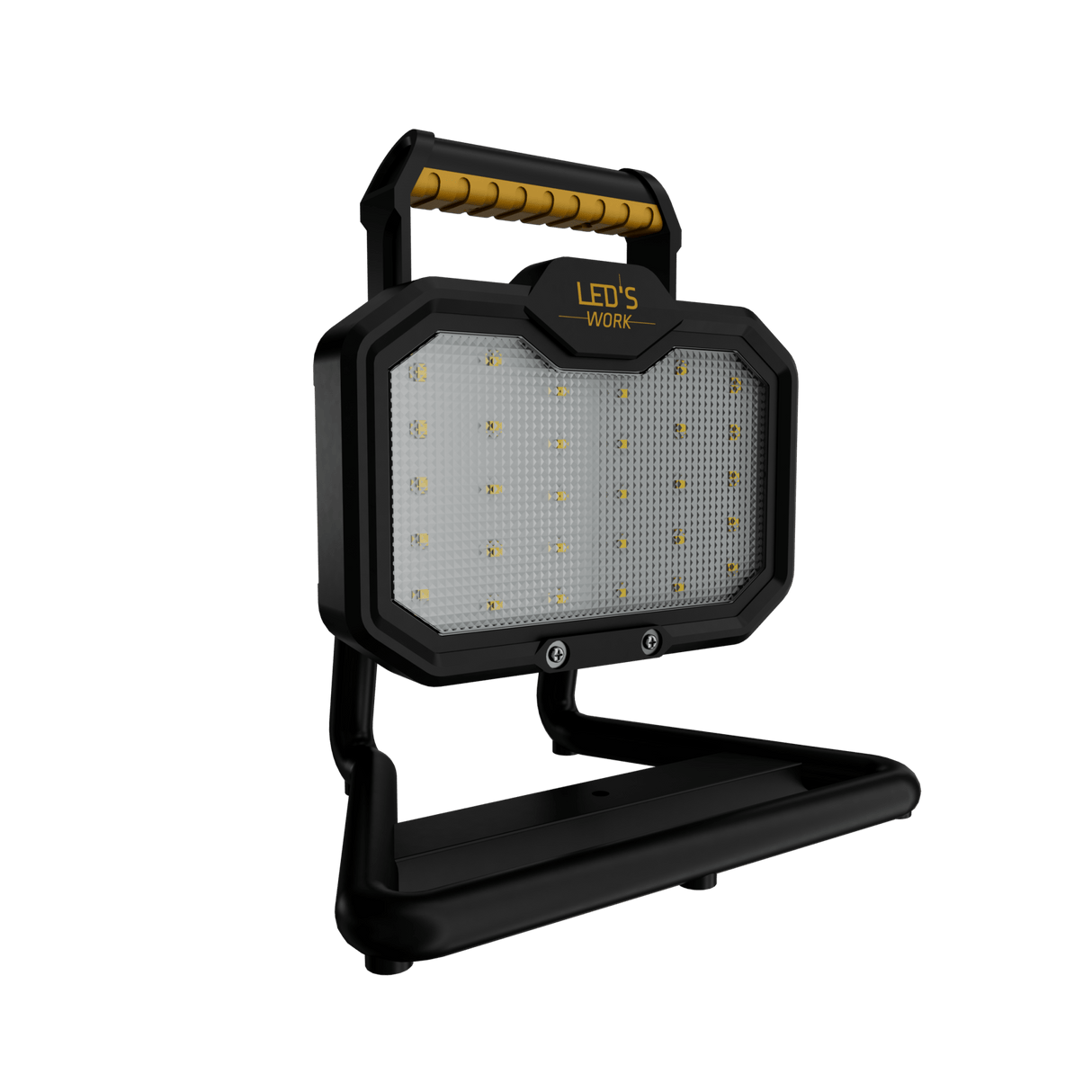 LED's Work 20W LED Construction Lamp Rechargeable 2000 - Works wirelessly on battery - Dust and waterproof - Cool white 4000K