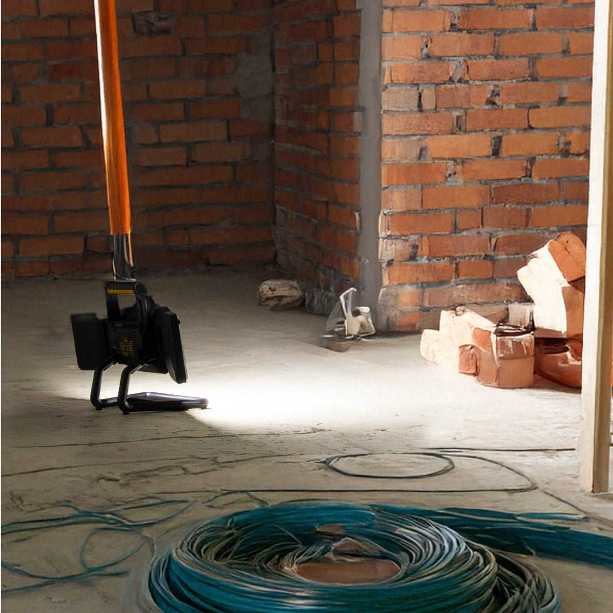 LED Bouwlamp Oplaadbaar (USB-C) -30 Watt - 3000 Lumen - Dimbaar - Koelwit 4000K - IP54 IK06 - Op Accu