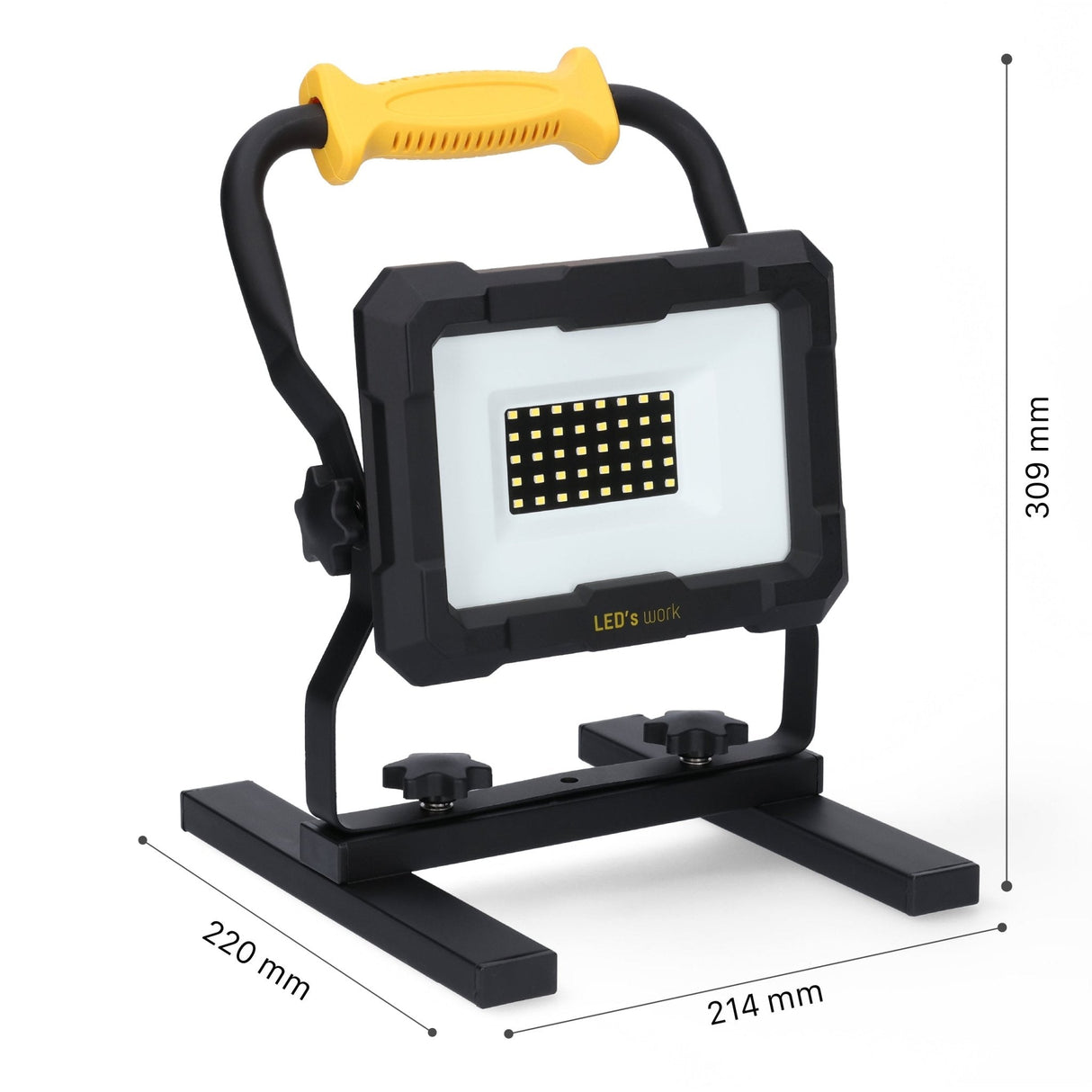 LED-Arbeitsleuchte, 18-V-Akku, 2000 Lumen, 20 W, 5000 K, dimmbar (3 Stufen)