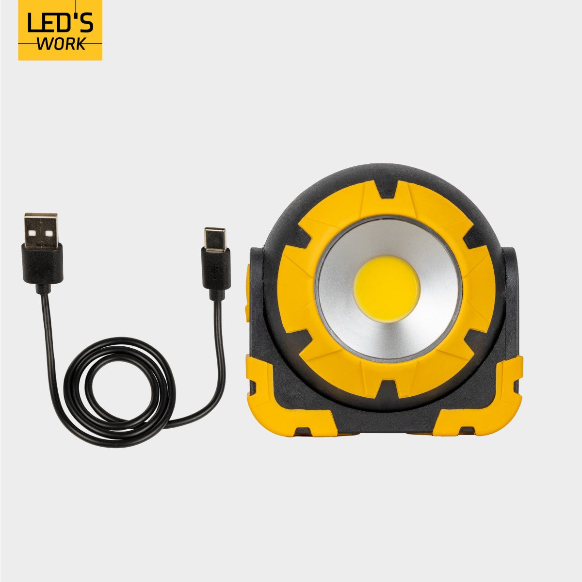 Accu Werklamp 800 Lumen - 10W - Koelwit 4000K - Dimbaar - IP54 - USB-C Oplaadbaar