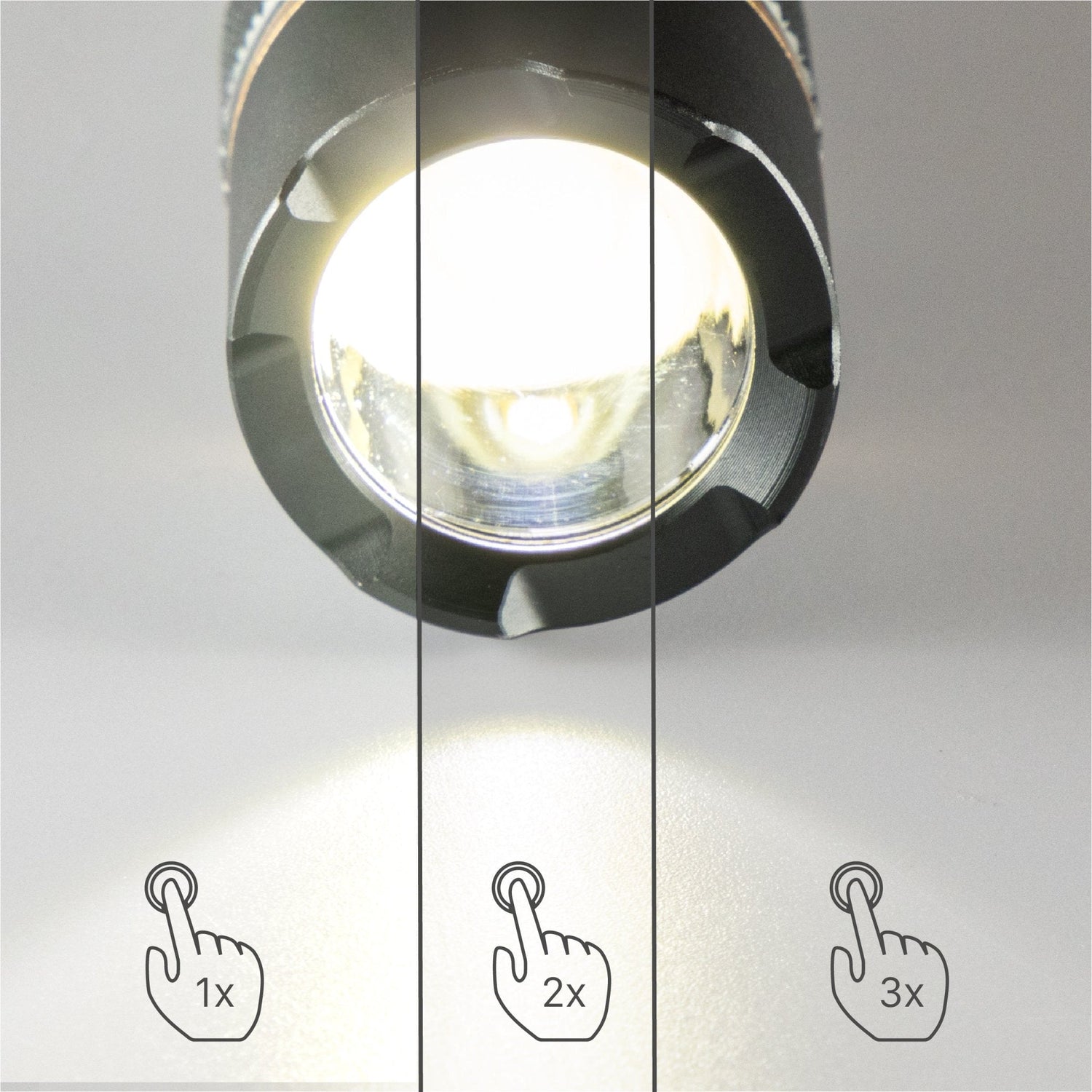 LED's Work Oplaadbare LED Zaklamp - 450 Lumen - IPX7 Waterdicht - Met 3 lichtstanden