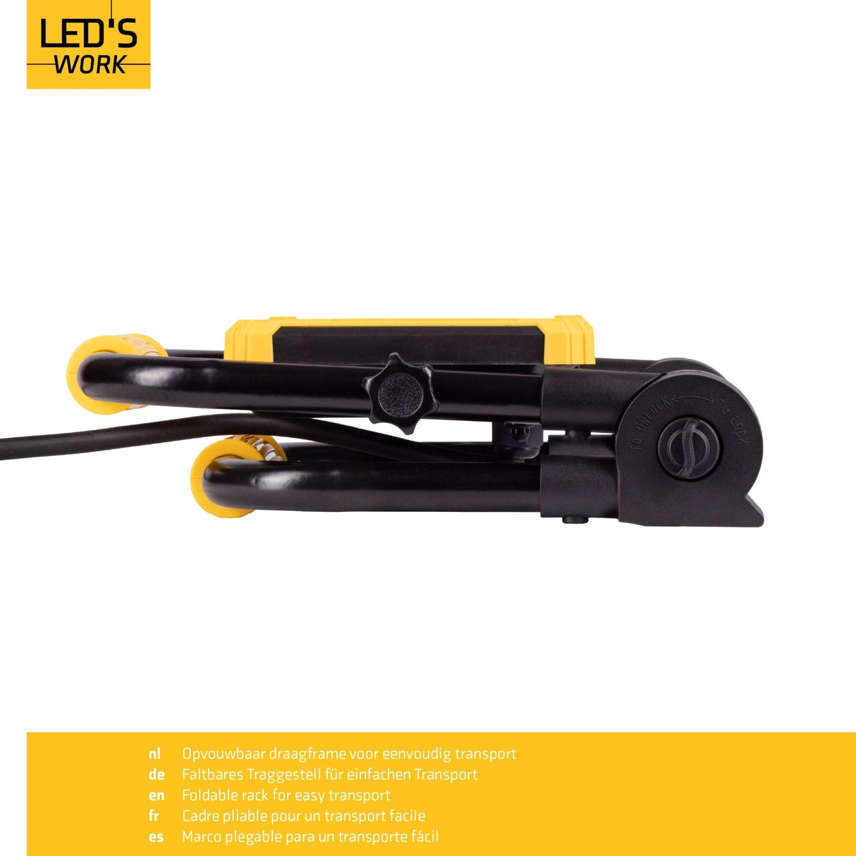 LED's Work Opvouwbare Bouwlamp 3900 - 30W LED vervangt 300W halogeen - 3 meter kabel