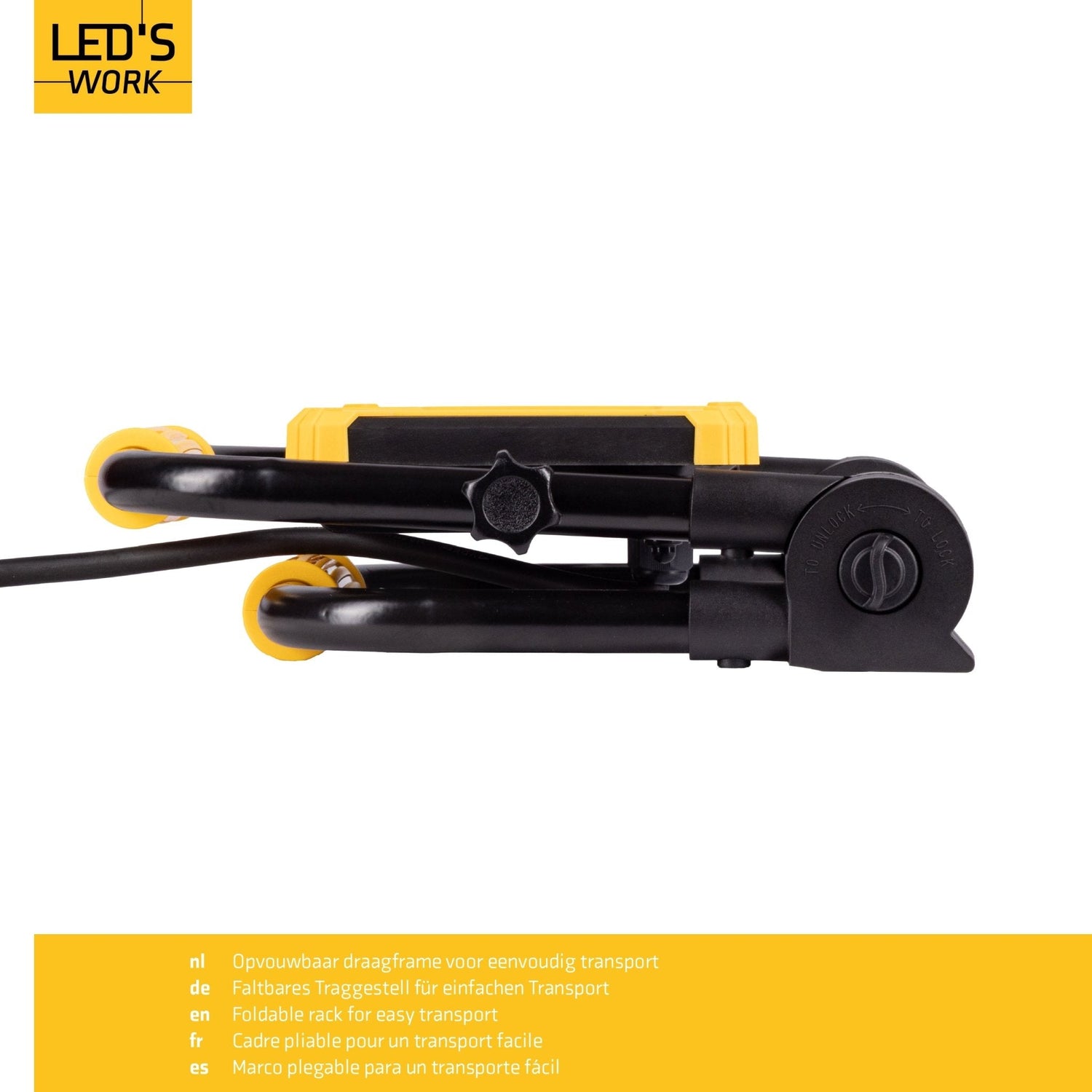 LED's Work Opvouwbare Bouwlamp 3900 - 30W LED vervangt 300W halogeen - 3 meter kabel