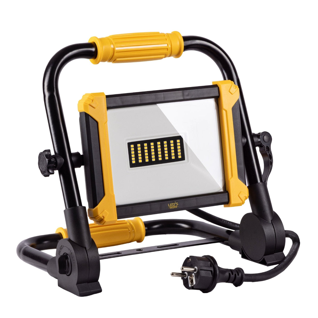 LED-Arbeitsleuchte, 3900 Lumen, 30 W, Kaltweiß (4000 K), faltbar, Schutzart IP65, IK08, 3 m Kabel