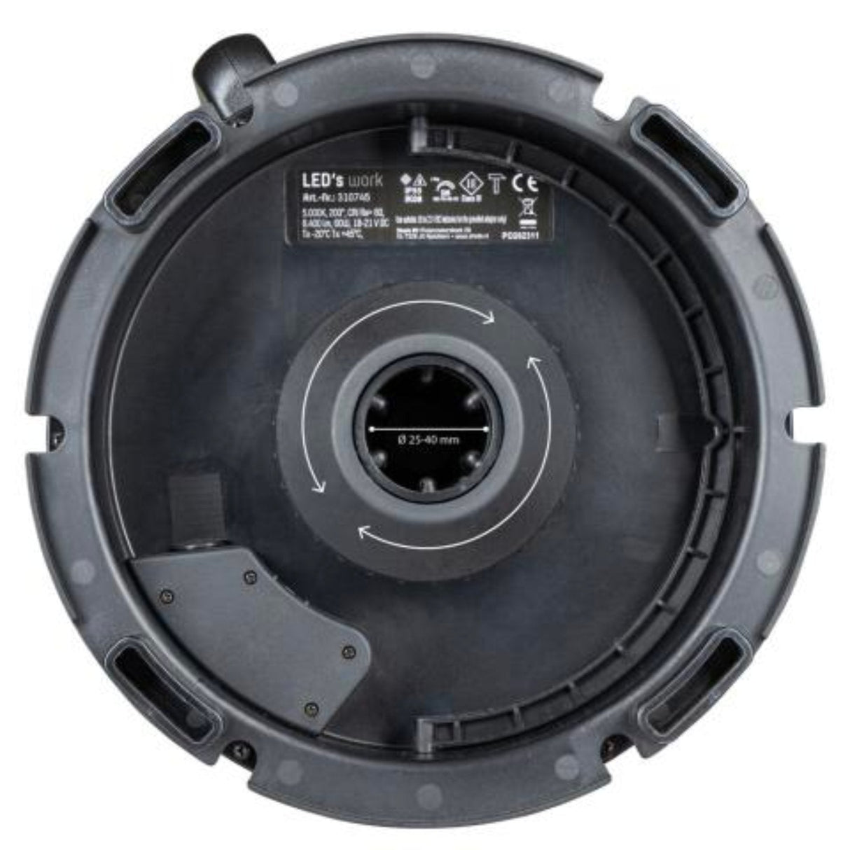 LED's Work 18V Portable LED Bouwlamp 6000lm - Universeel oplaadbaar met 18V accu - 60W