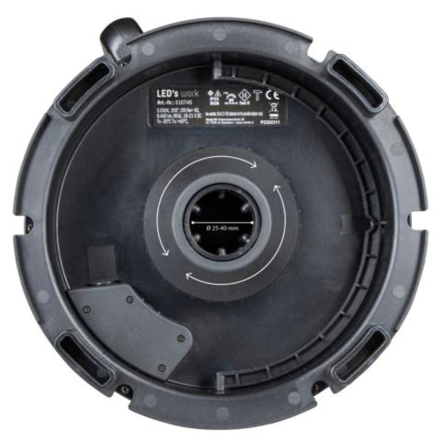 LED's Work 18V Portable LED Bouwlamp 6000lm - Universeel oplaadbaar met 18V accu - 60W