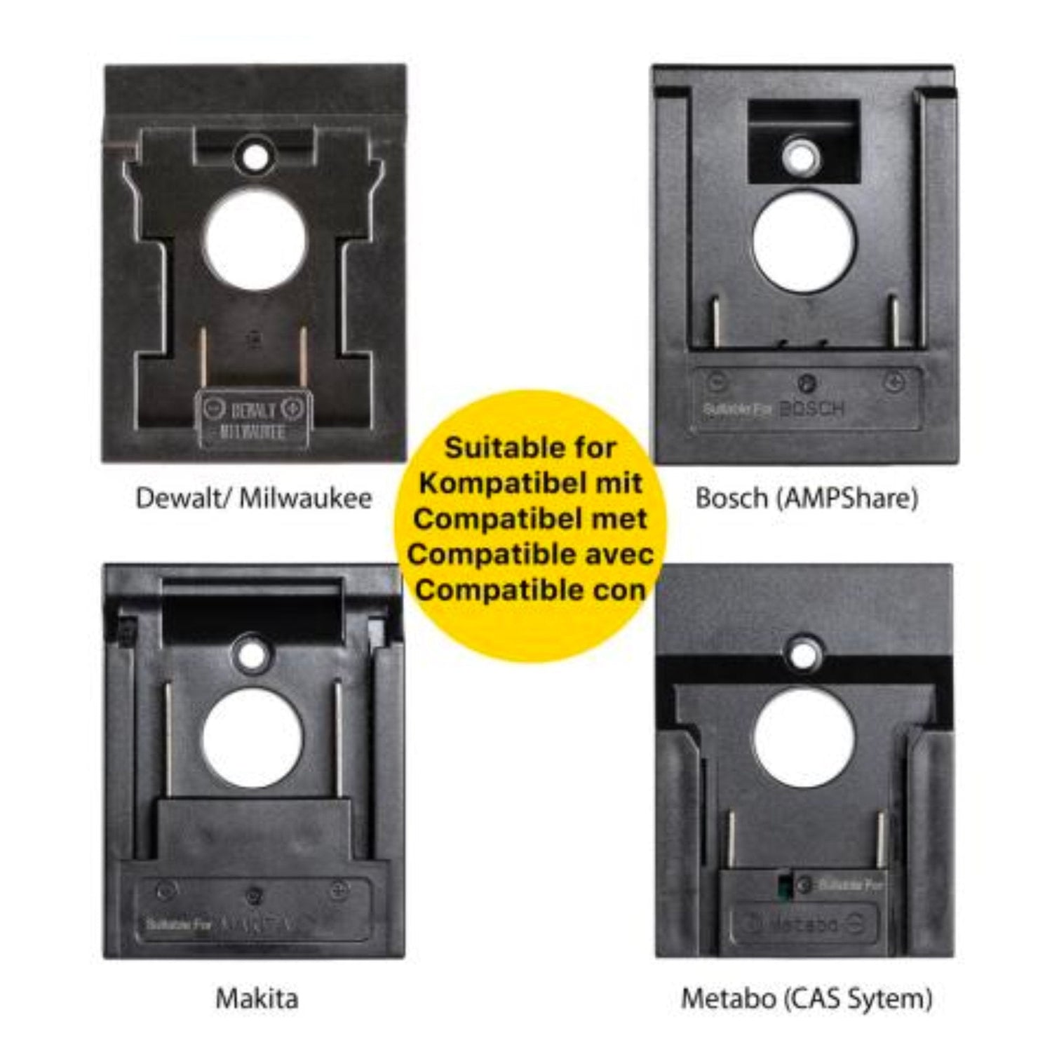 LED's Work 18V Portable LED Bouwlamp 6000lm - Universeel oplaadbaar met 18V accu - 60W