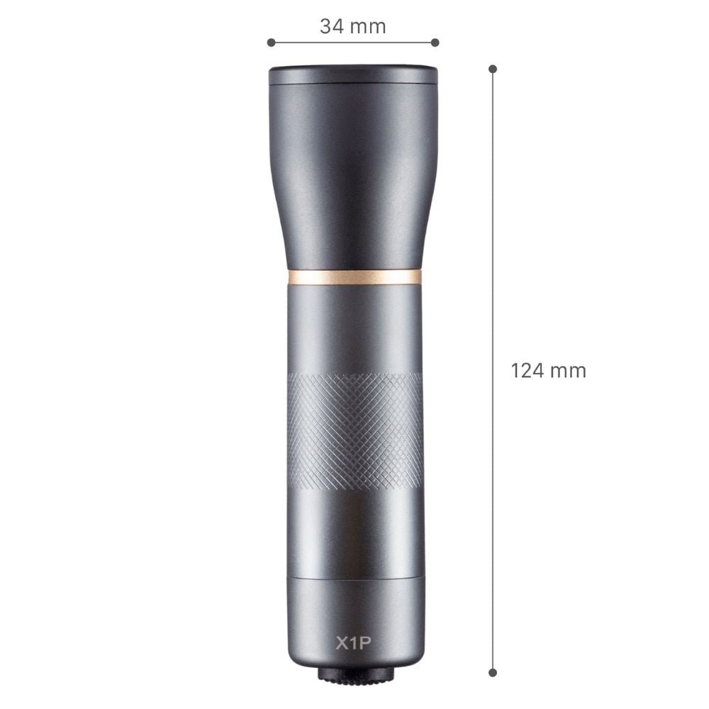 LED-Arbeitstaschenlampe mit Batterien (3x AAA) – 450 Lumen – IPX4 spritzwassergeschützt – Dimmbar in 3 Stufen