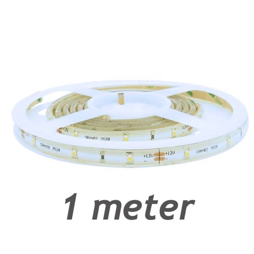 LEDstrip blauw | 12V DC - 4,8W - 60 LED's/m | binnenshuis IP20 | 1 meter | dimbaar - LEDPLANET.NL