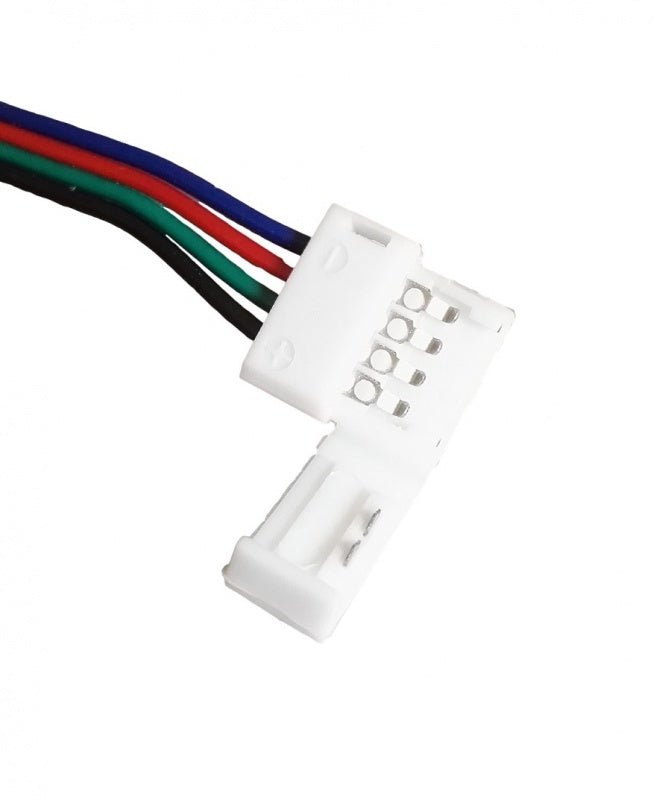 LEDstrip RGB | connector 10mm + draad | binnenshuis IP20 | 5 - 24V - LEDPLANET.NL