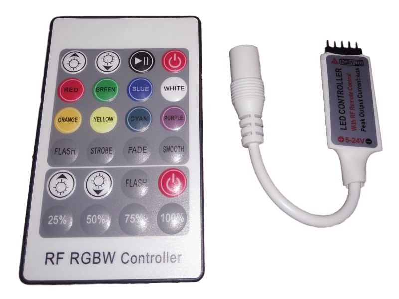 LEDstrip RGBW | RF afstandsbediening | 24 - knops | 5V - 24V 4x2A - LEDPLANET.NL