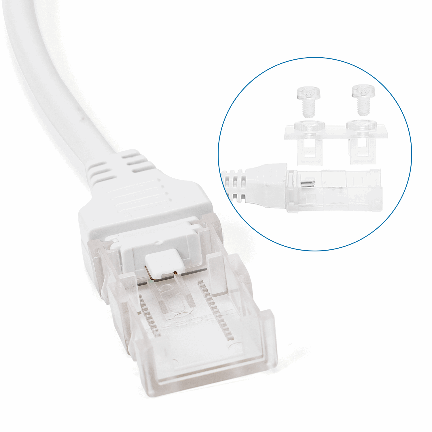 Lichtslang startset | stekker + - 30cm 230V AC - reserveset - LEDPLANET.NL