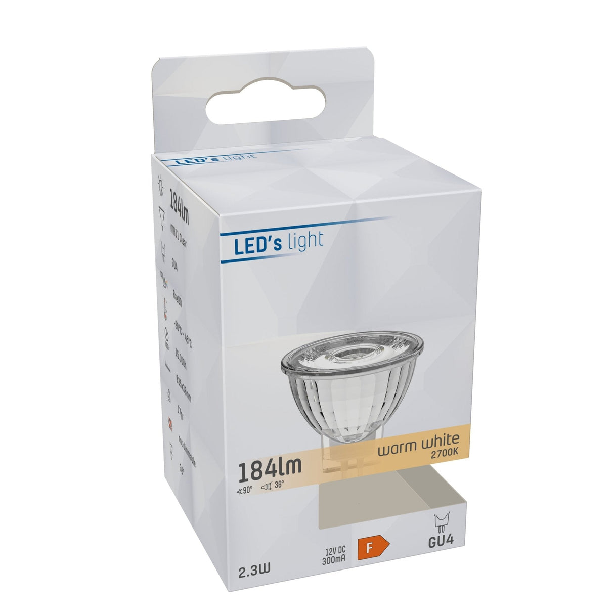 Langlebige LED-Lampe GU4 - MR11 - Warmweißes Licht - 2 W ersetzt 20 W