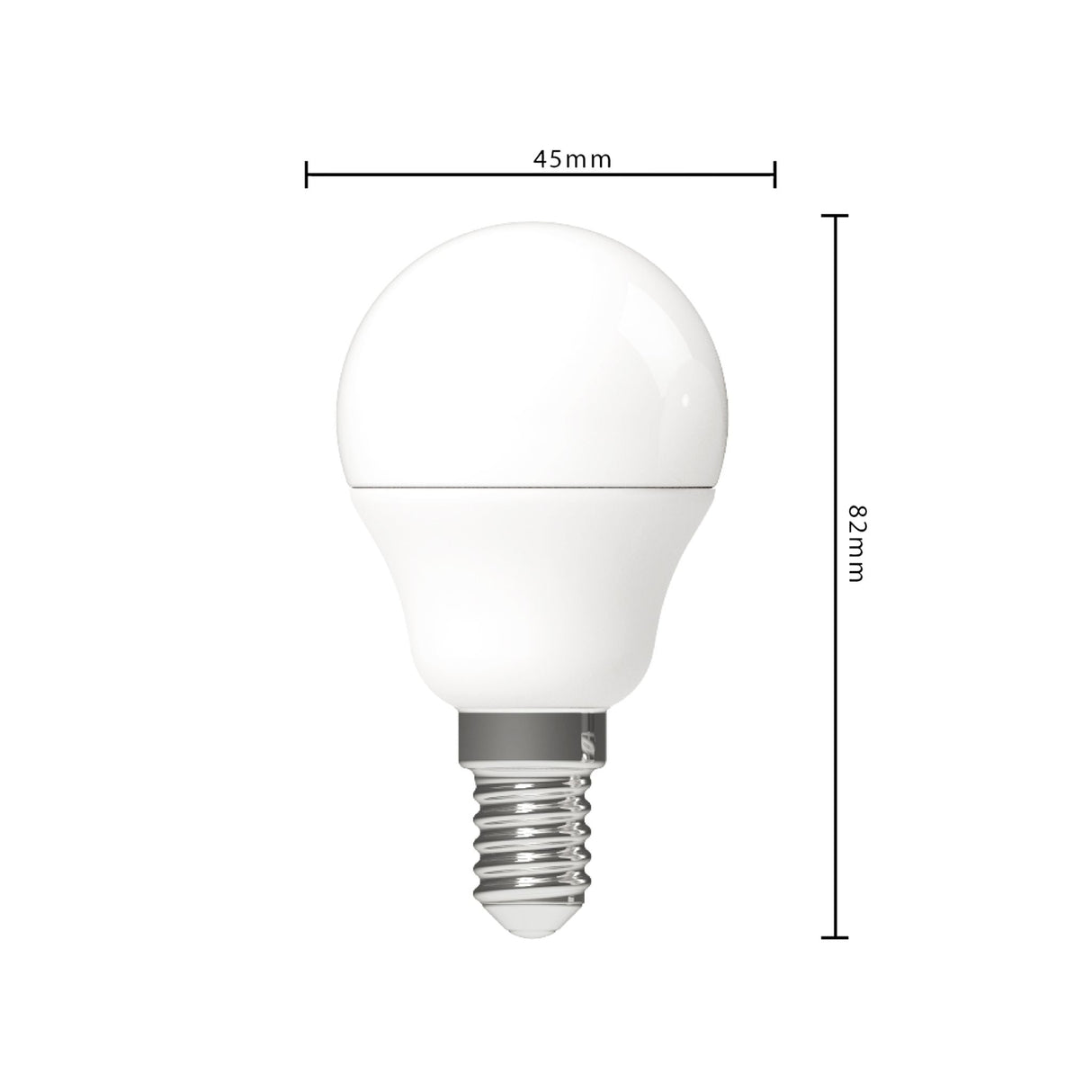 LED Lamp E14 470 lumen - 4.9W - Warmwit 2700K - G45 Kogel - Opaal - 3 stuks