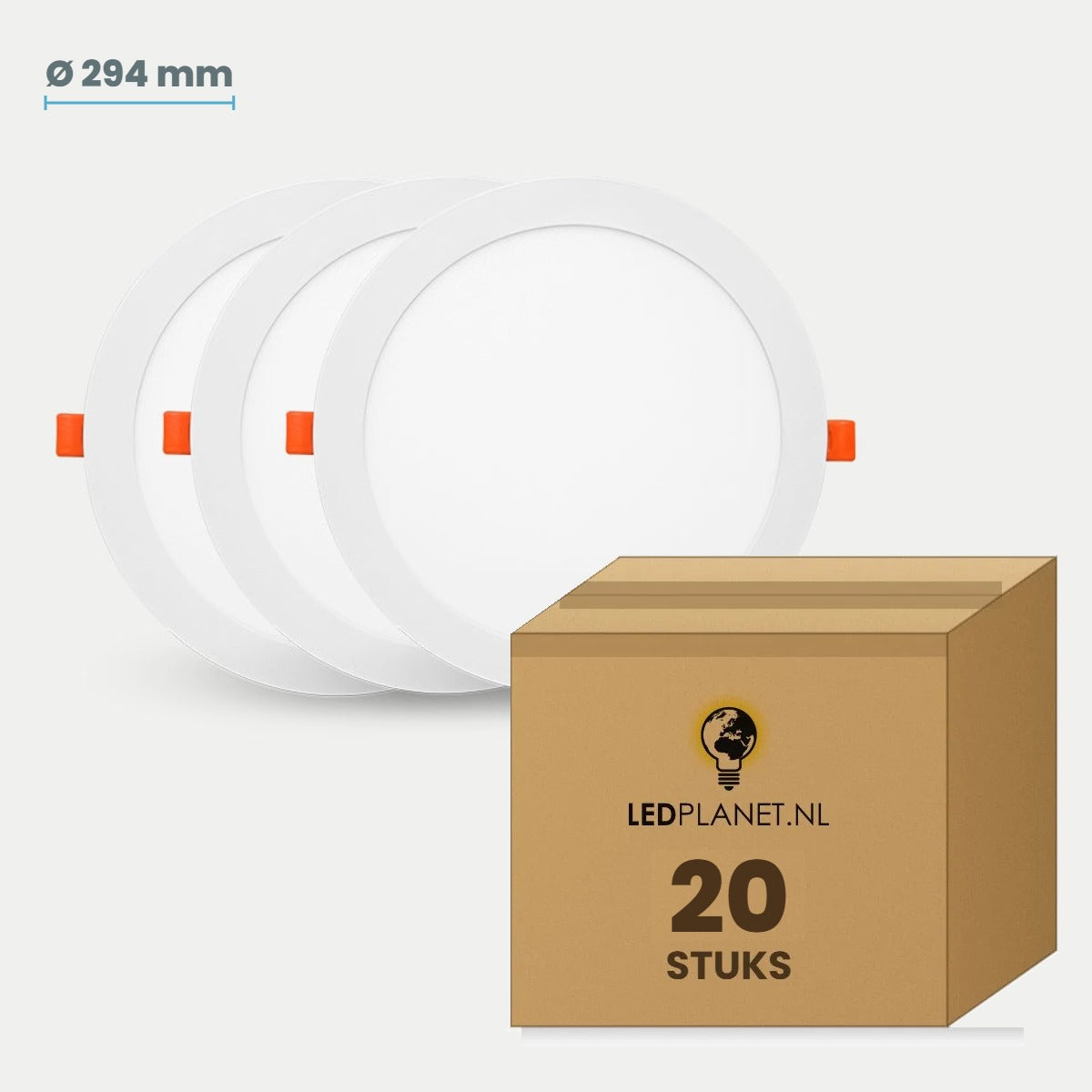 LED downlight rond Ø 294 mm, doos 20 stuks