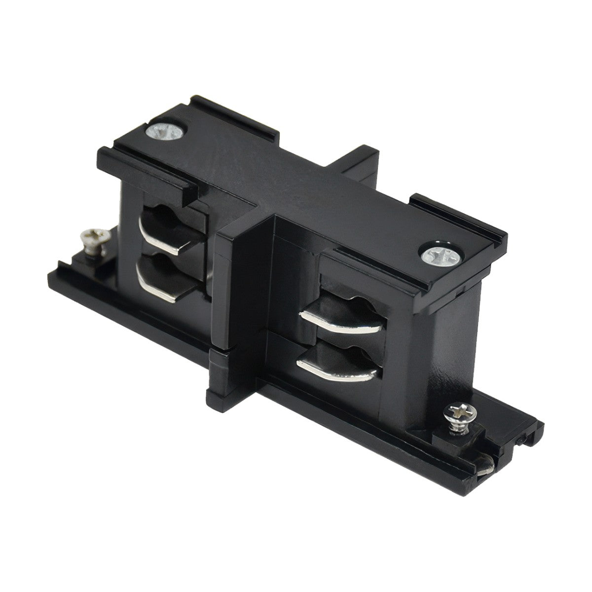 Mini rechte I-verbinder zwart voor 3-fase rail