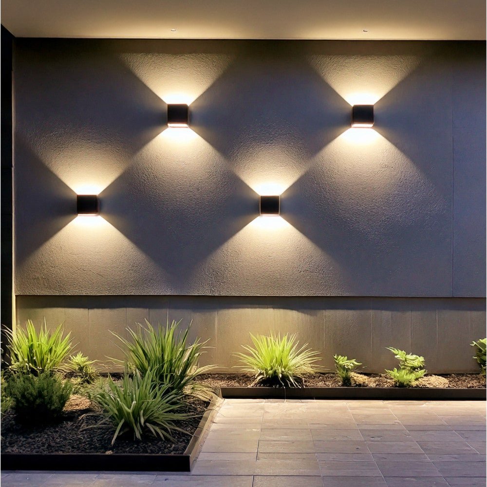 Lumo Cube Schwarz - Wandleuchte ohne Lichtquelle - Exkl. 1xG9 - IP65
