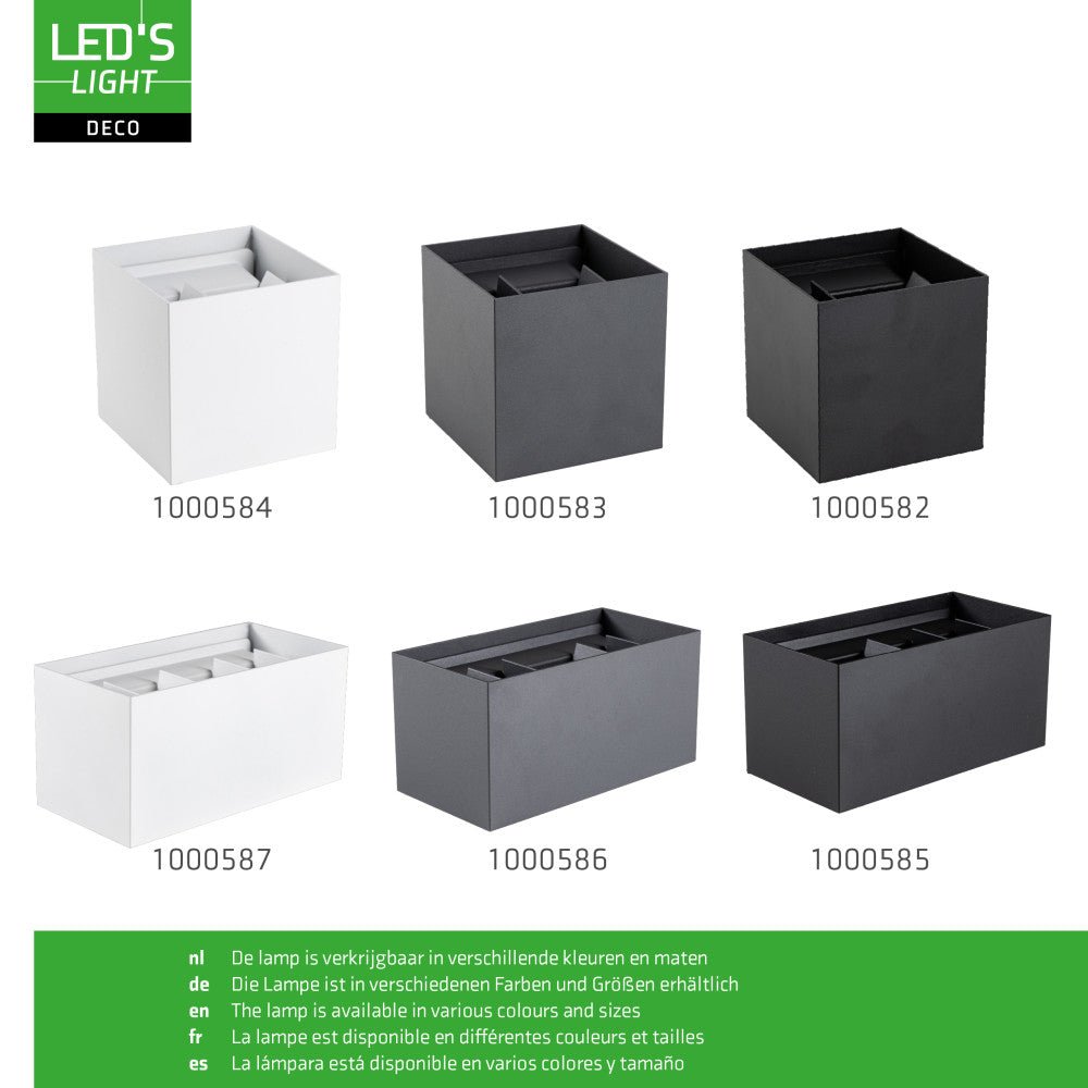 Lumo Recta Schwarz - Wandleuchte ohne Lichtquelle - Excl 2xG9 - IP65