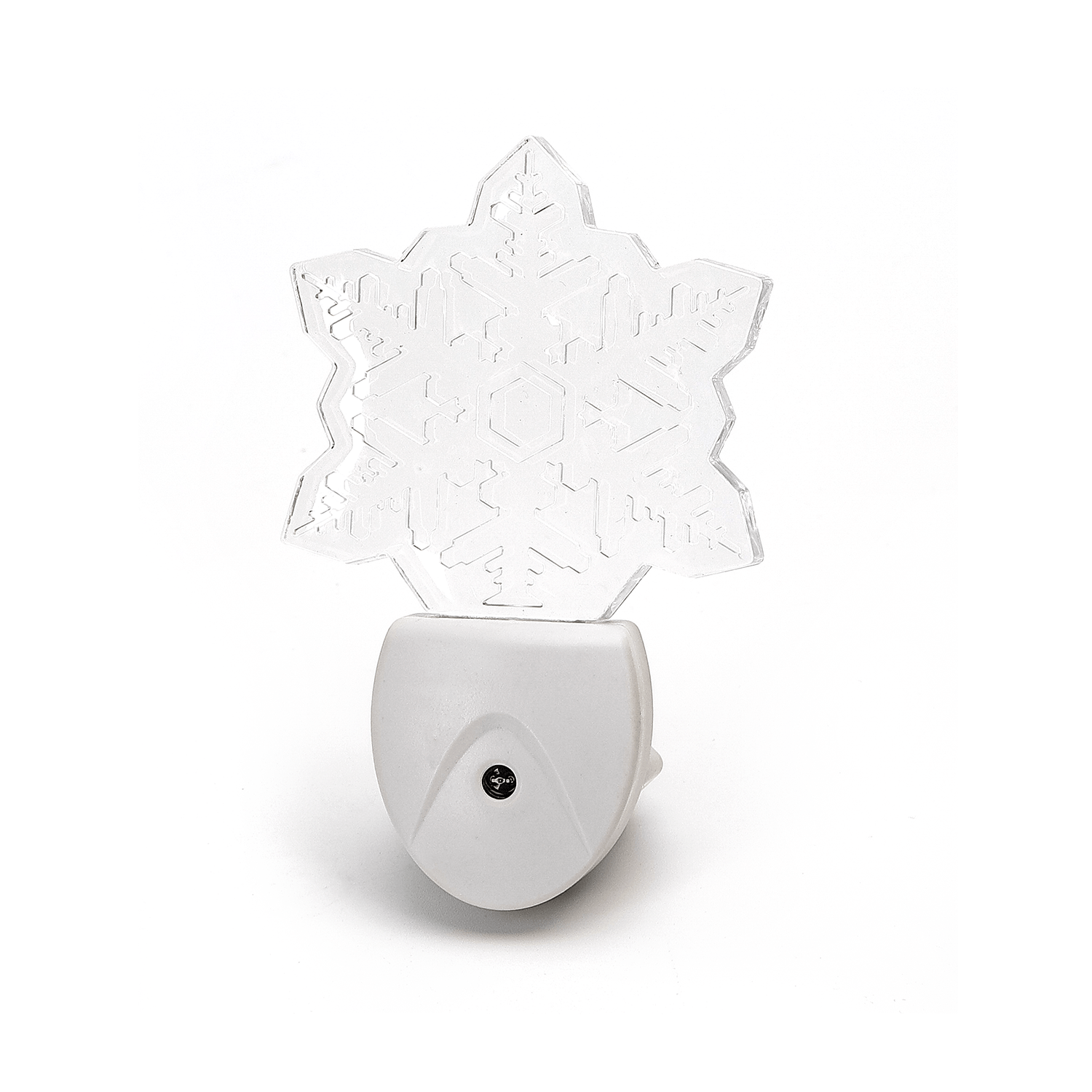 Nachtlampje RGB sneeuwvlok | dagnachtsensor | 7 kleuren licht 0.5W - LEDPLANET.NL