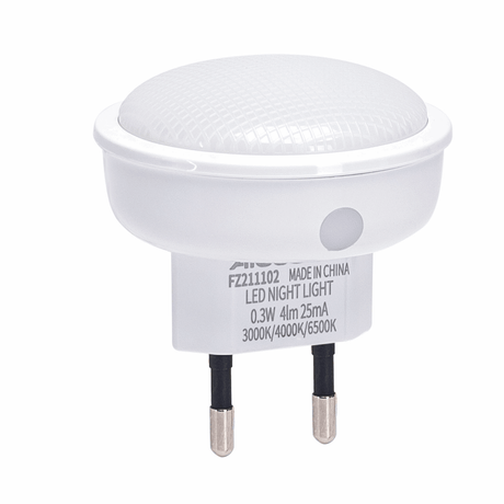 Nachtlampje rond warmwit | dagnachtsensor | 3000K/4000K/6500K - 0.3 Watt - 4 Lumen - 230V - LEDPLANET.NL