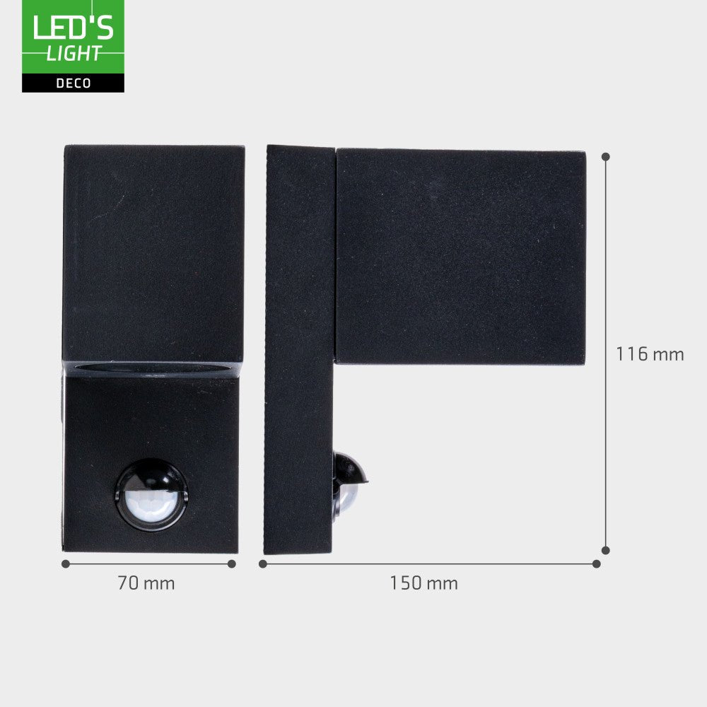 NØRD Down Sensor - Aluminum - 1xGU10 - Black - IP44
