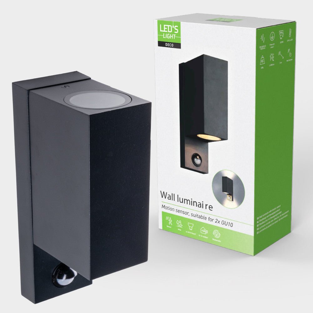NØRD Up&Down Sensor - Aluminum - Wall Mount - 2xGU10 - Black