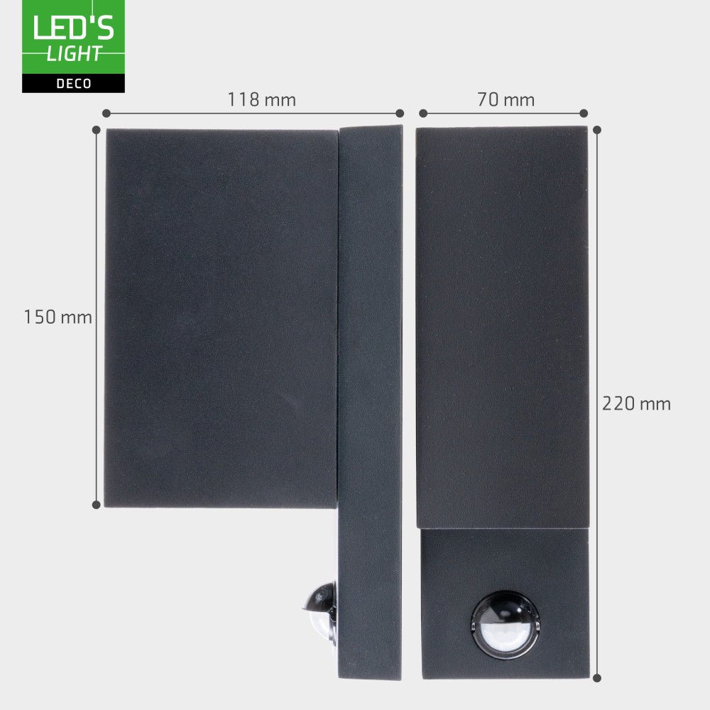 NØRD Up&Down Sensor - Aluminum - Wall Mount - 2xGU10 - Black