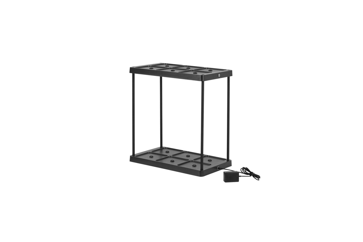 Ladestation für 6 wiederaufladbare LED-Tischleuchten – Dockingstation mit Netzteil – Schwarz