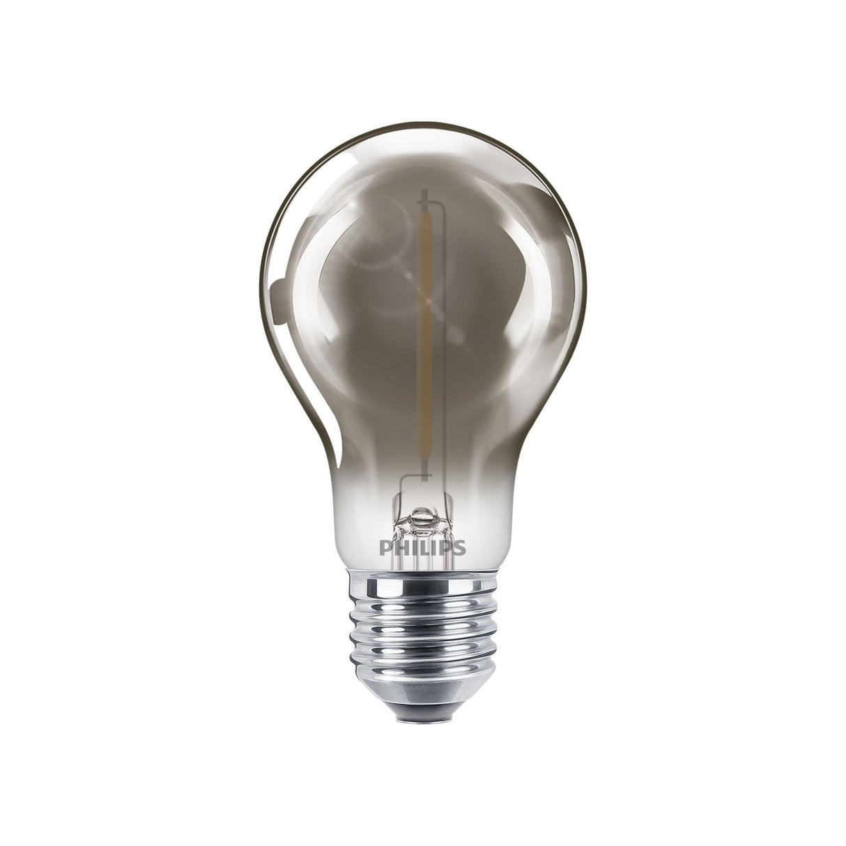 Philips LED-Glühlampe E27 mit Rauchglas – 2,3 W (ersetzt 11 W) – Warmweißes Licht