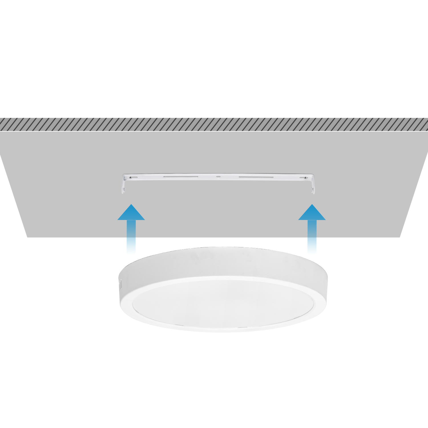 Plafondlamp - downlight - opbouwspot Ø 29cm | LED 24W~2500Lm=152W traditionele verlichting | warmwit 3000K 230V - LEDPLANET.NL