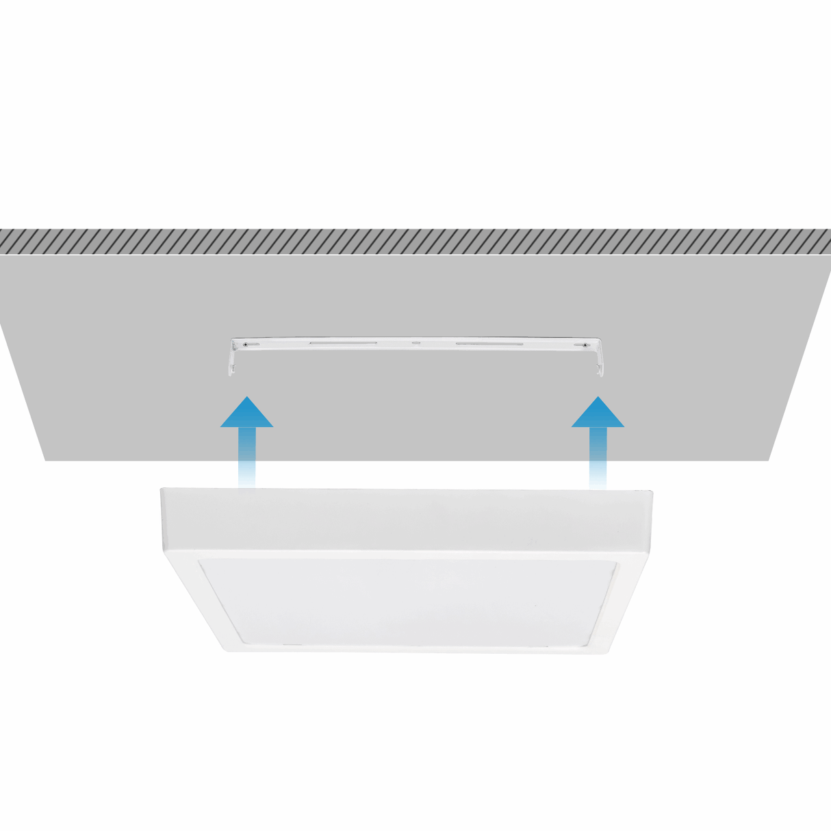 Plafondlamp - downlight - opbouwspot vierkant 29cm | LED 24W~2500Lm=152W traditionele verlichting | warmwit 3000K 230V - LEDPLANET.NL