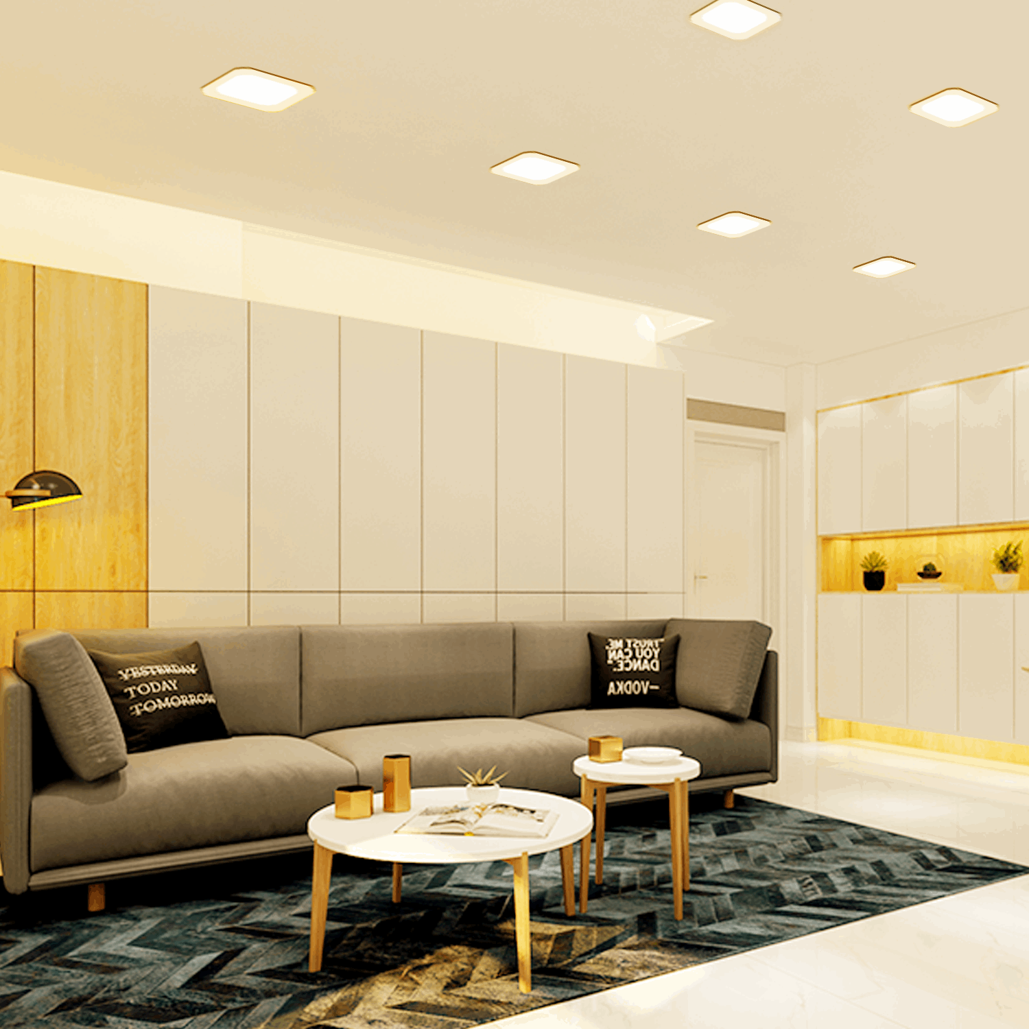 Plafondlamp - downlight - opbouwspot vierkant 29cm | LED 24W~2500Lm=152W traditionele verlichting | warmwit 3000K 230V - LEDPLANET.NL