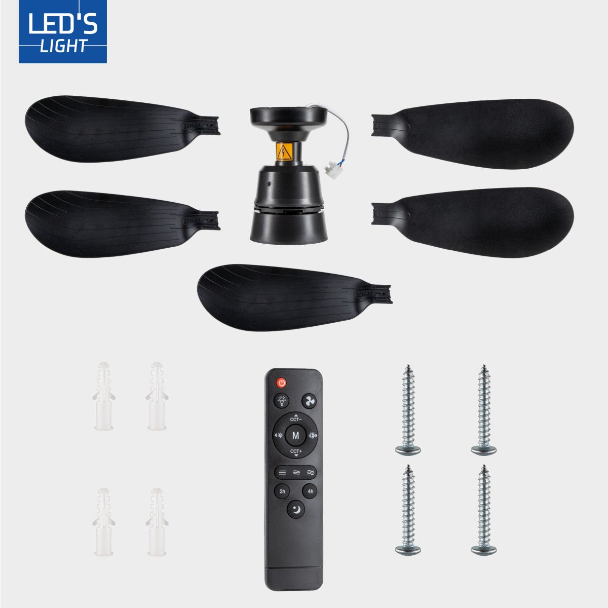 Plafondlamp met ventilator - 25W 1100lm 3000K/6500K Verwijderbare bladen Gemakkelijke installatie