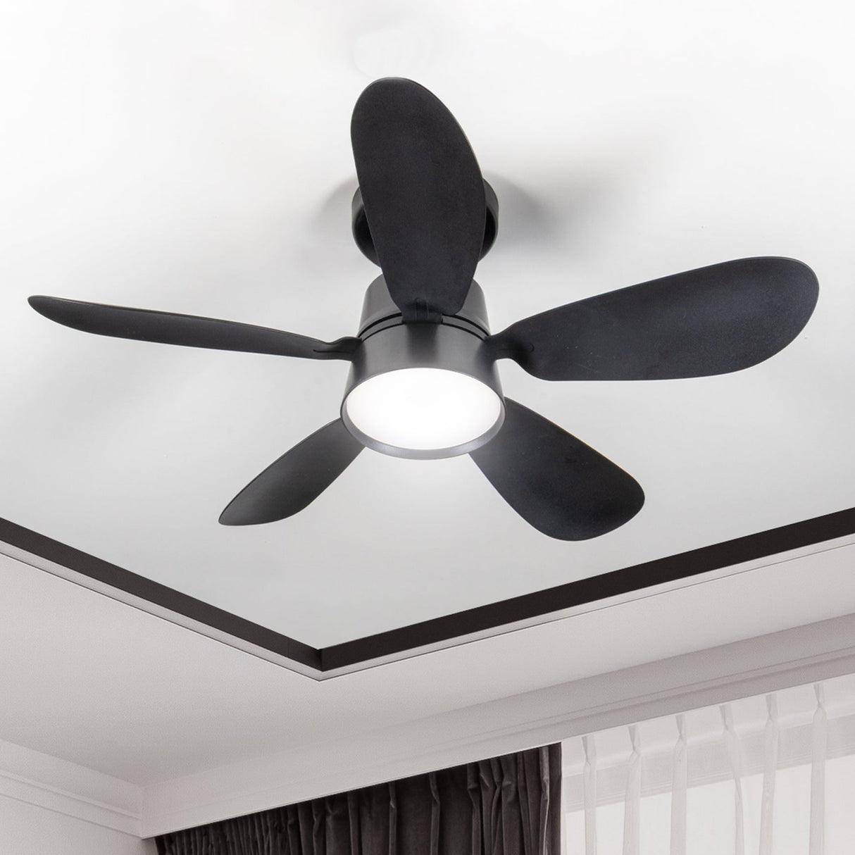 Plafondlamp met ventilator - 25W 1100lm 3000K/6500K Verwijderbare bladen Gemakkelijke installatie