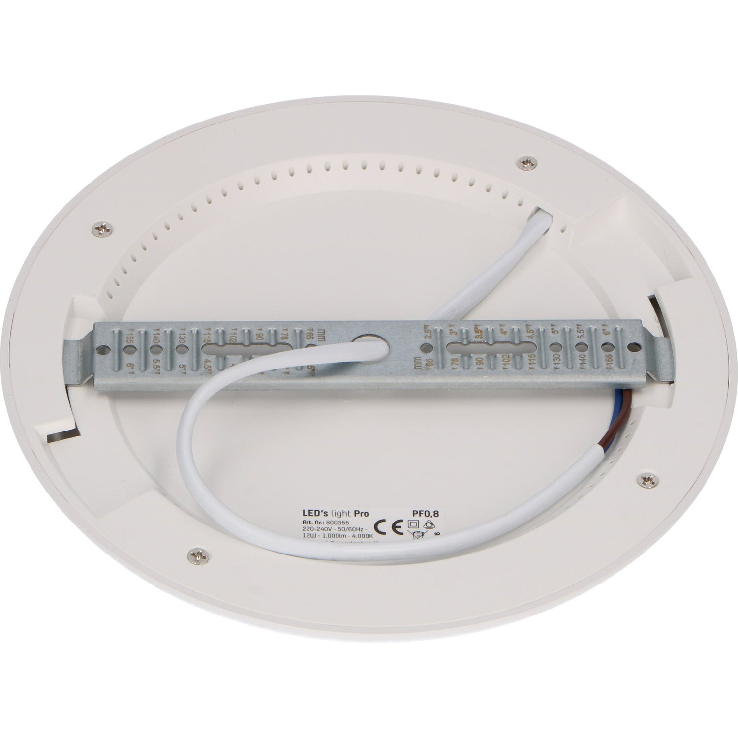 PRO LED Recessed ceiling lamp ø 16 cm - Ultra thin - Dimmable cold white light - 12W