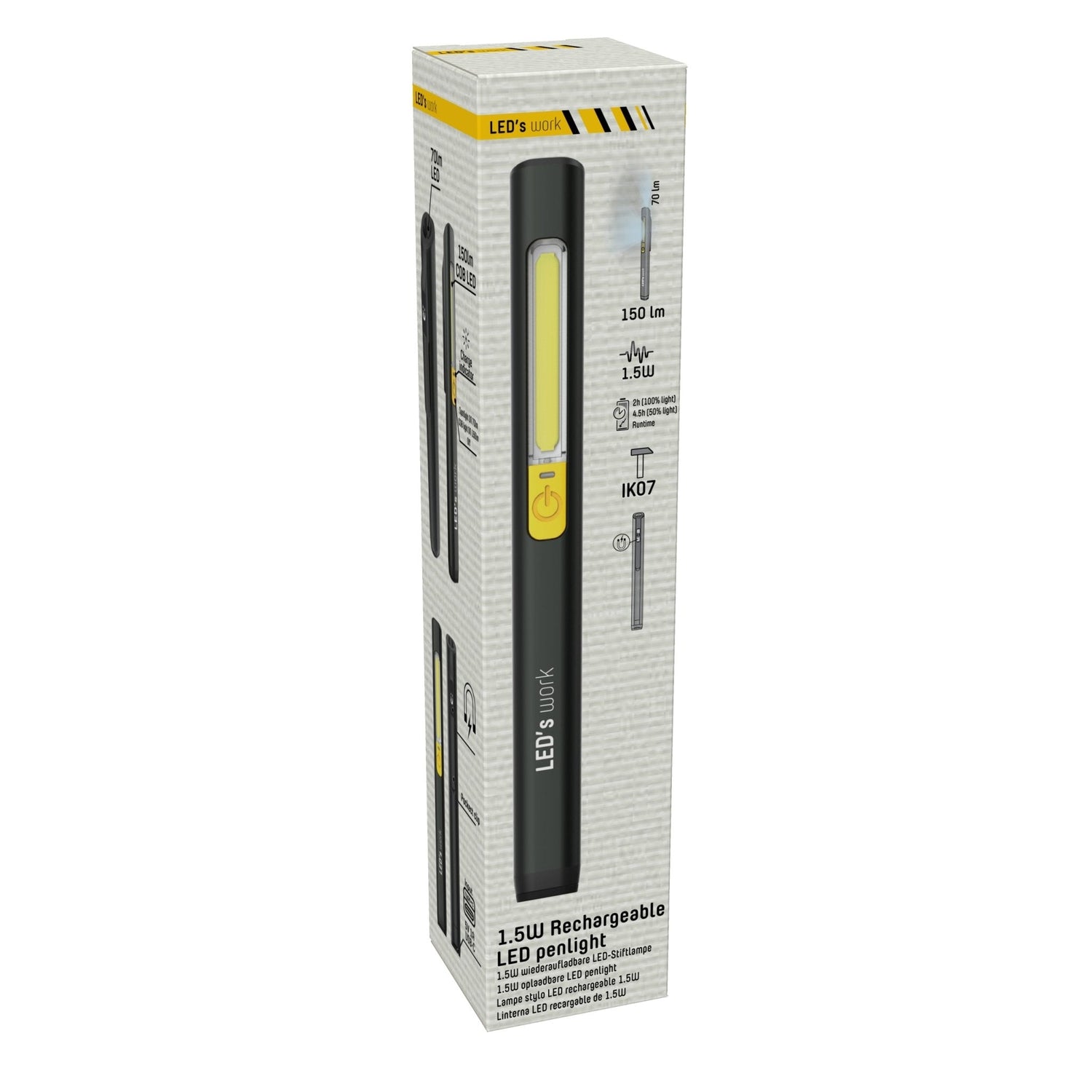 LED's Work Looplamp met Accu 150 - Ultra compact - Draadloos & Oplaadbaar - 2 lichtpunten