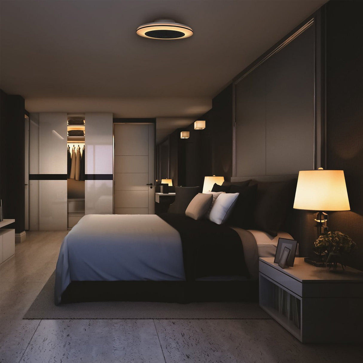 Proventa 3D Air Deckenventilator mit Licht 50 cm - Verteilt die Luft im ganzen Raum - Mit Fernbedienung