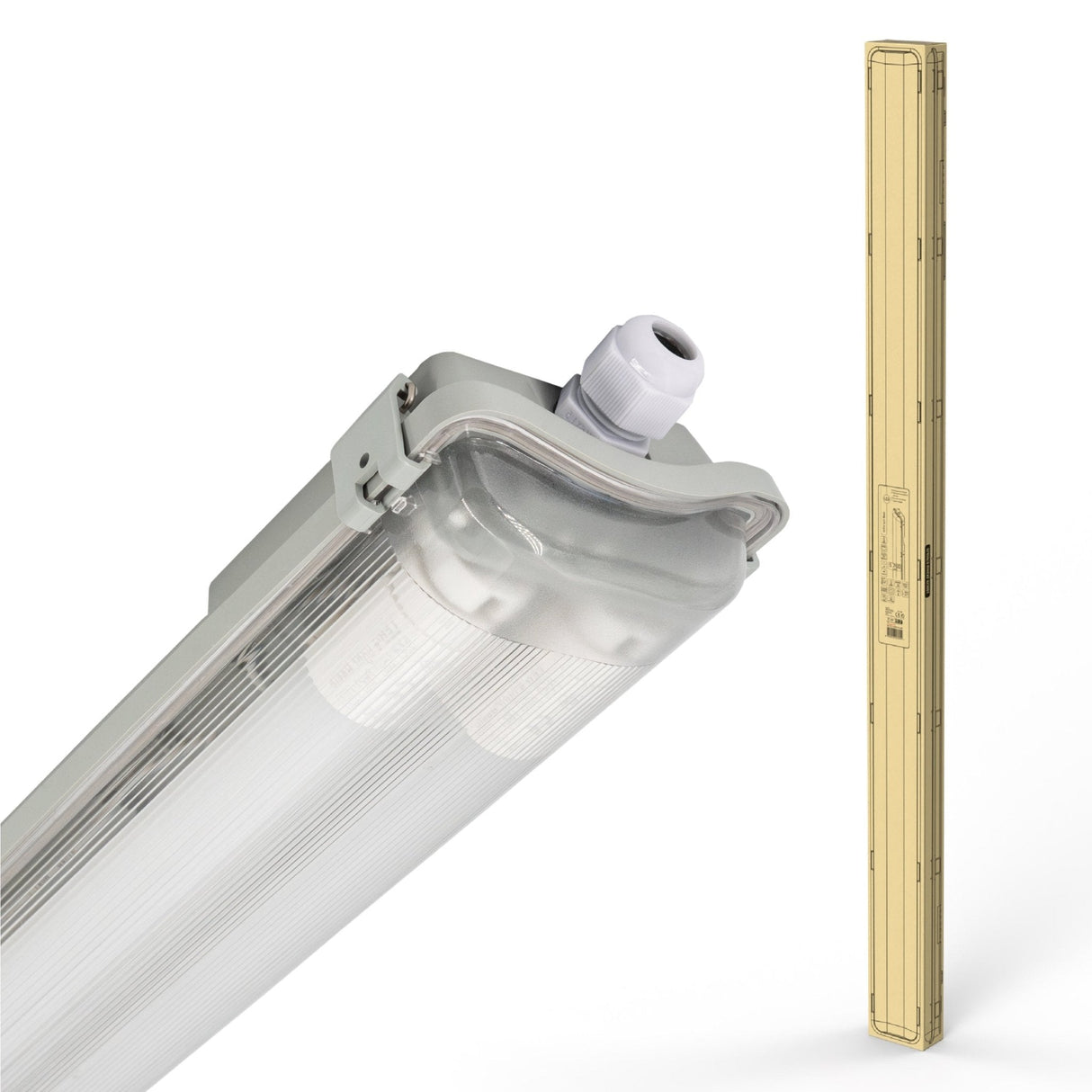 Proventa LED TL dubbel 8 armaturen met 16 buizen 150 cm - Koud wit licht 6500 K - Voordeelverapkking - 8 stuks