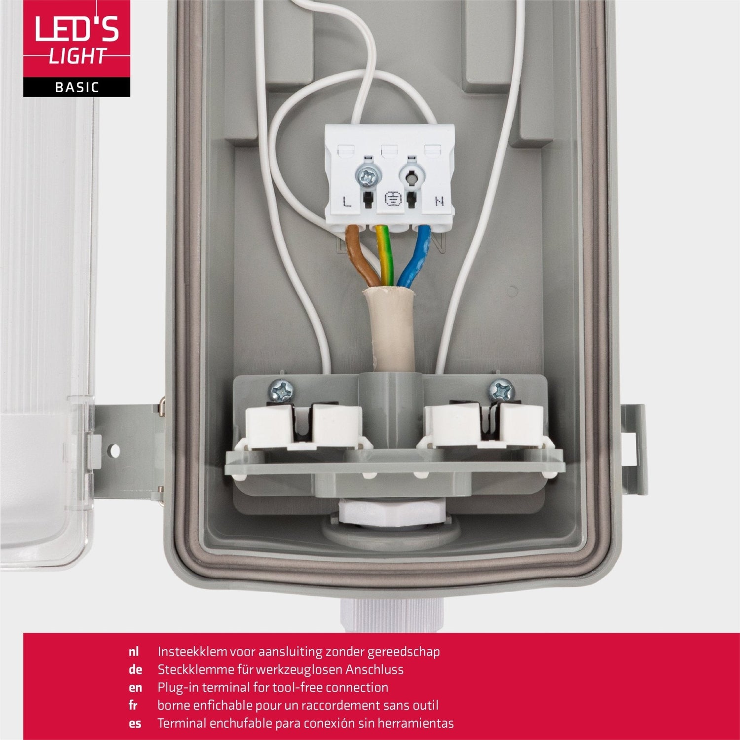 Proventa LED TL Doppelleuchte mit 2 Röhren 150 cm - Kaltweißes Licht 6500 K - Wasserdicht - Komplettset