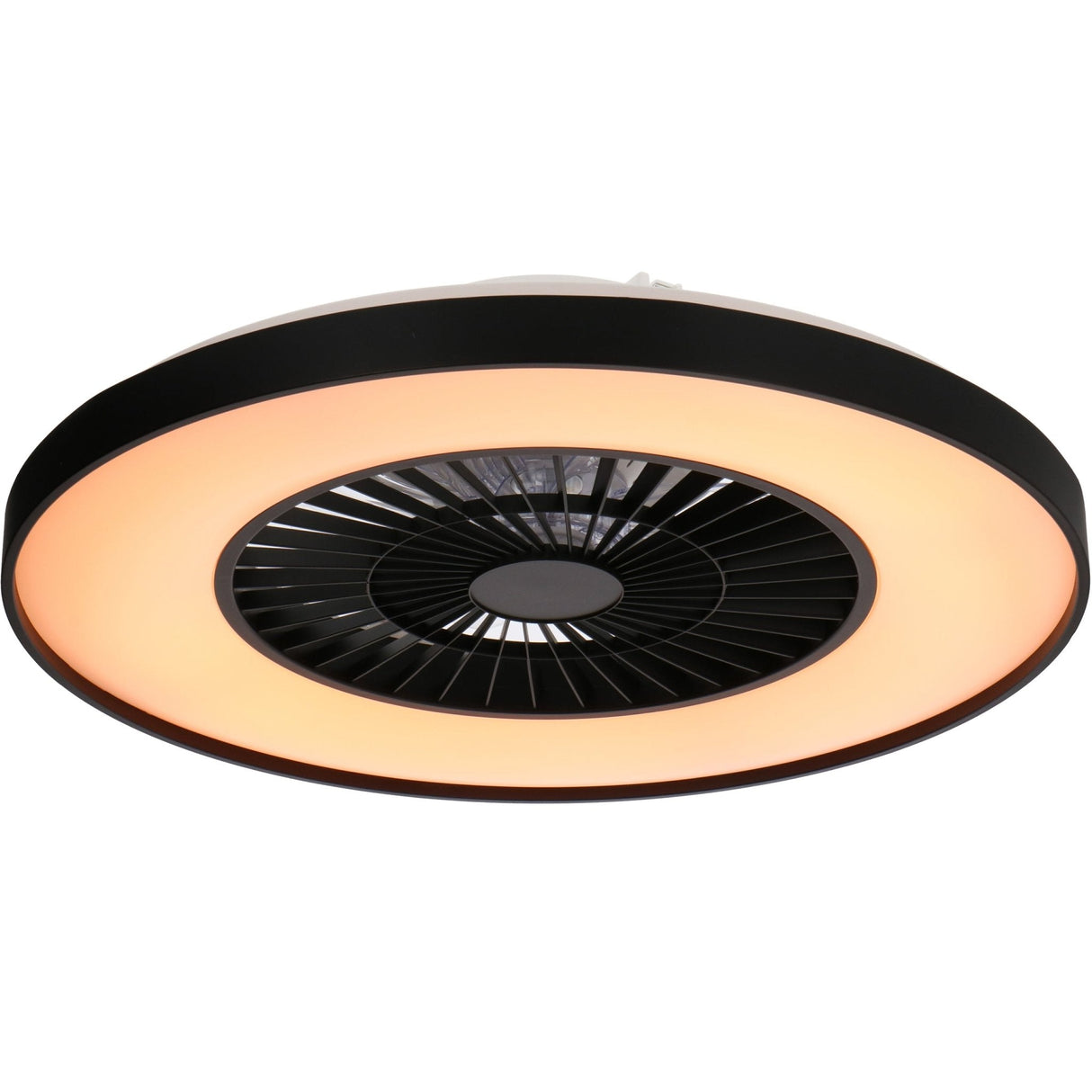 Proventa Premium Deckenventilator mit Lampe 60 cm - Sommer- und Wintermodus mit Fernbedienung - Schwarz