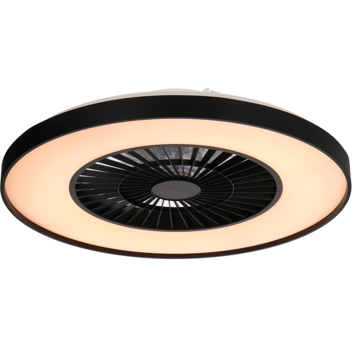 Proventa Premium Deckenventilator mit Lampe 60 cm - Sommer- und Wintermodus mit Fernbedienung - Schwarz