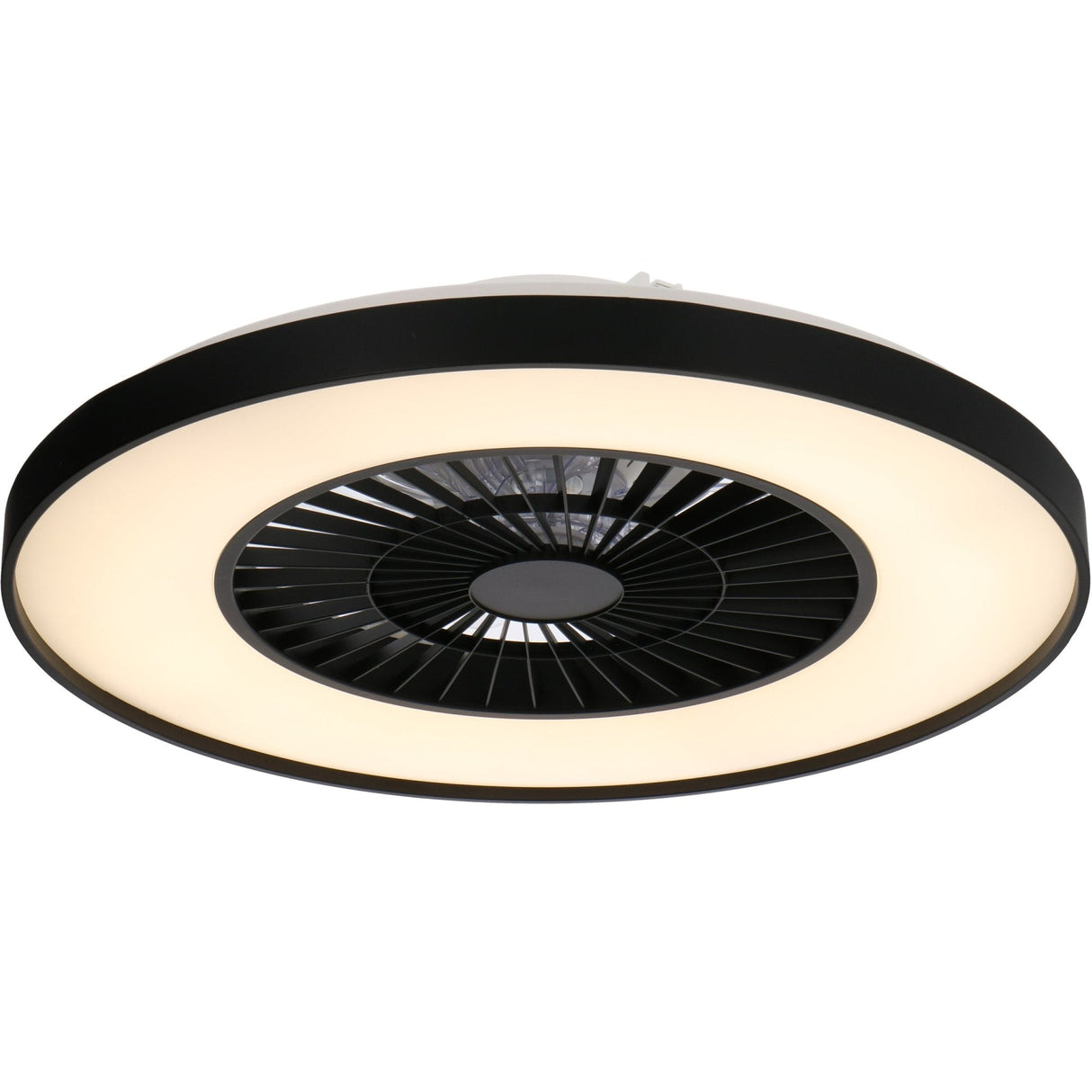 Proventa Premium Deckenventilator mit Lampe 60 cm - Sommer- und Wintermodus mit Fernbedienung - Schwarz