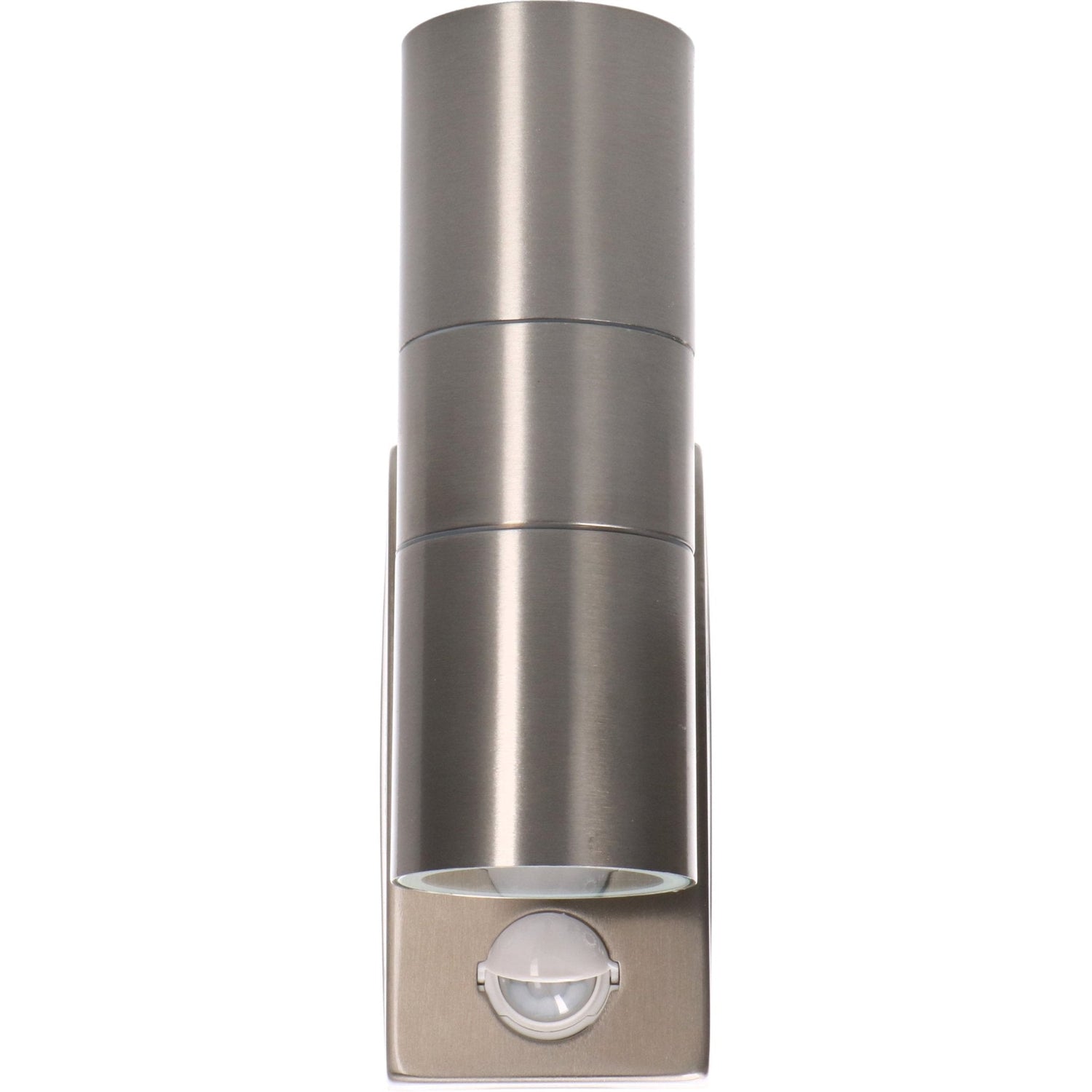 LED's Light RVS LED-Außenleuchte mit Bewegungsmelder - 2 Lichter auf & ab - IP44 - Silber