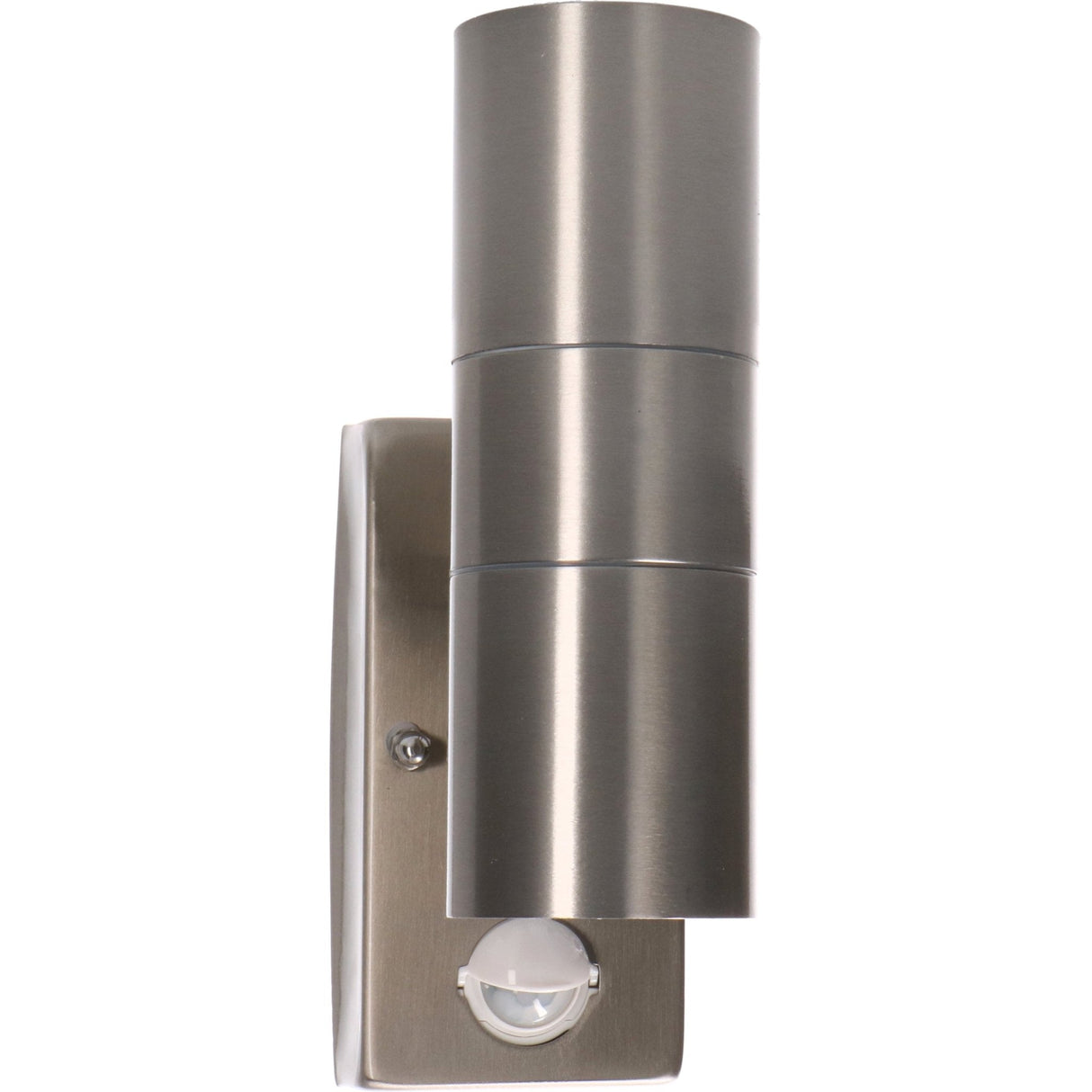 LED's Light RVS LED-Außenleuchte mit Bewegungsmelder - 2 Lichter auf & ab - IP44 - Silber
