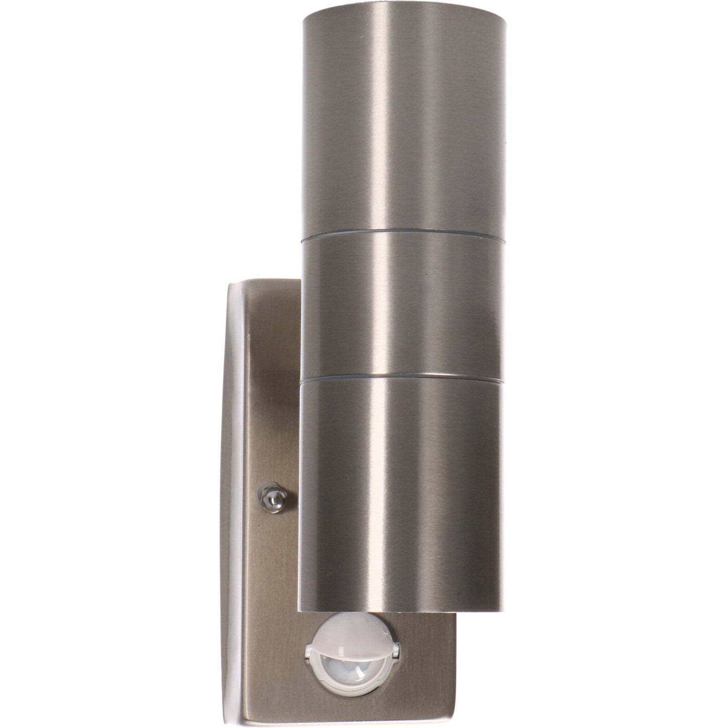 LED's Light RVS LED-Außenleuchte mit Bewegungsmelder - 2 Lichter auf & ab - IP44 - Silber