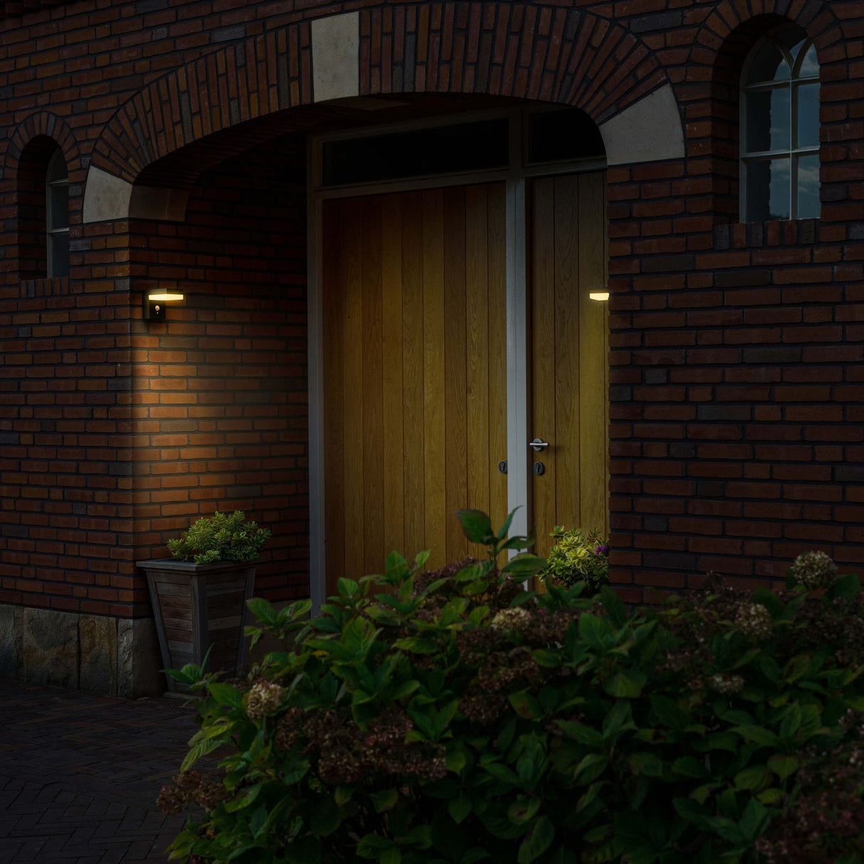 LED-Wandleuchte von LED's Light RVS mit Solarbetrieb und Bewegungsmelder – Kabellos – Quadratisch – 3 Modi – Schwarz