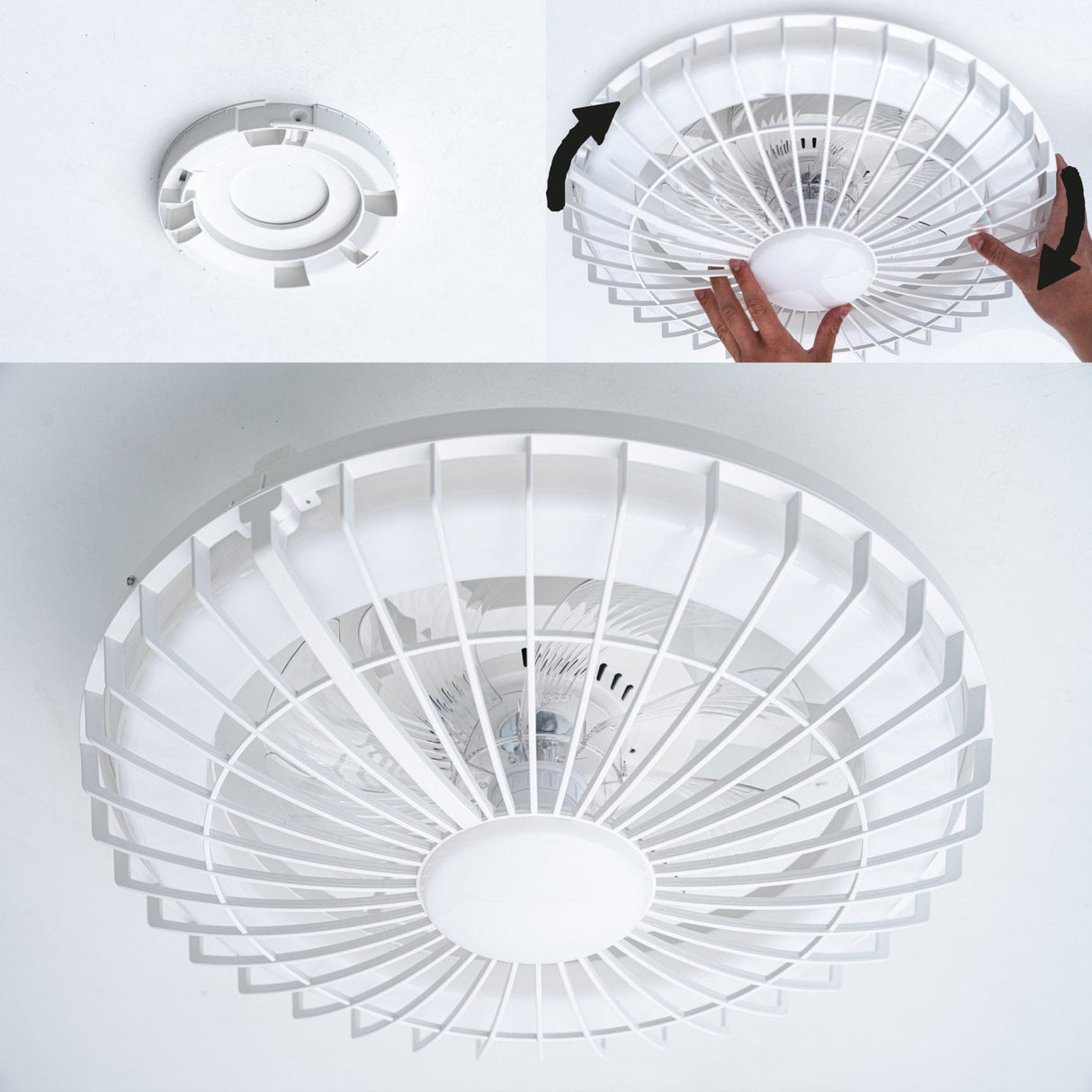 LED's Light Deckenleuchte mit LED-Beleuchtung und Ventilator - Dimmbar und einstellbare Farbtemperatur - Inkl. Fernbedienung
