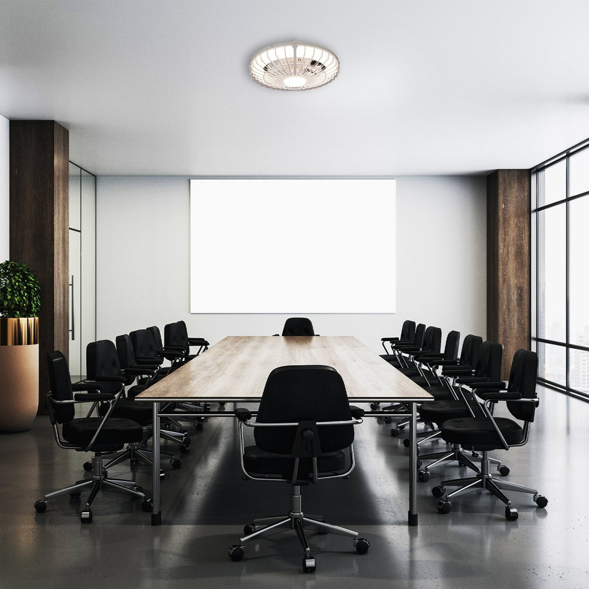 LED's Light Deckenleuchte mit LED-Beleuchtung und Ventilator - Dimmbar und einstellbare Farbtemperatur - Inkl. Fernbedienung