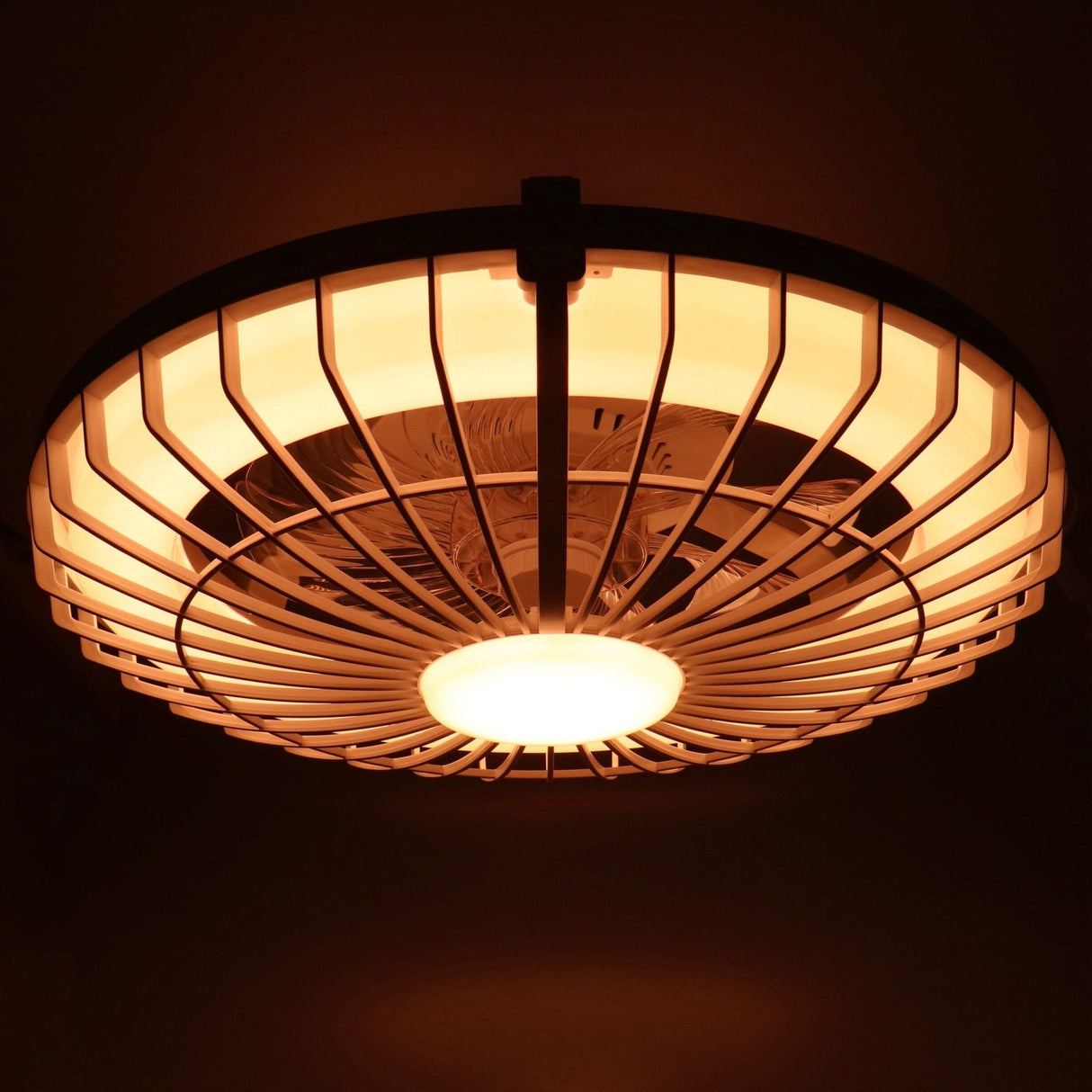 LED's Light Deckenleuchte mit LED-Beleuchtung und Ventilator - Dimmbar und einstellbare Farbtemperatur - Inkl. Fernbedienung